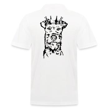 Irish Terrier Crown Dogs Dog Wilsigns - Men's Polo Shirt - white - Back - Kai (181cm)