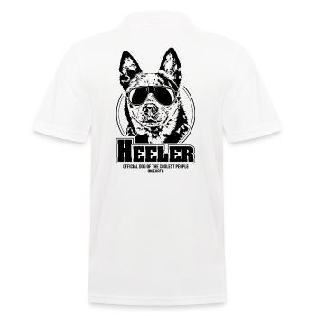 HEELER coolest people dogs saying Wilsigns - Men's Polo Shirt - white - Back - Kai (181cm)