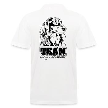 ÉQUIPE Teckel à poil long Chien Chiens Wilsigns - Polo Homme - blanc - Dos - Kai (181cm)