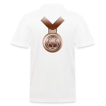 Bronze Football Awards Medaille - Männer Poloshirt - Weiß - Hinten - Kai (181cm)