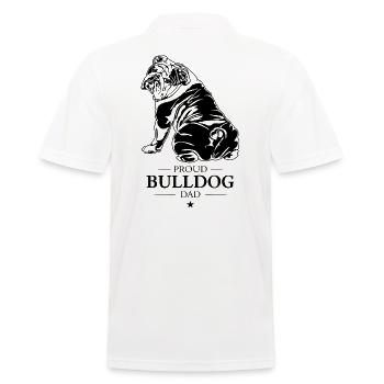 Bulldog Dad English Bulldog Dogs Wilsigns - Men's Polo Shirt - white - Back - Kai (181cm)