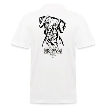 Rhodesian Ridgeback Mom Dog Dog Wilsigns - Men's Polo Shirt - white - Back - Kai (181cm)