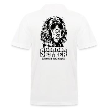 GORDON SETTER coolster Hund Hundespruch Hunde - Männer Poloshirt - Weiß - Hinten - Kai (181cm)