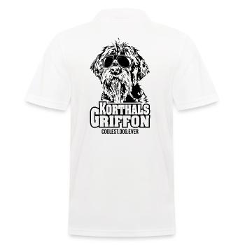 KORTHALS GRIFFON coolest dog ever Hundespruch - Männer Poloshirt - Weiß - Hinten - Kai (181cm)