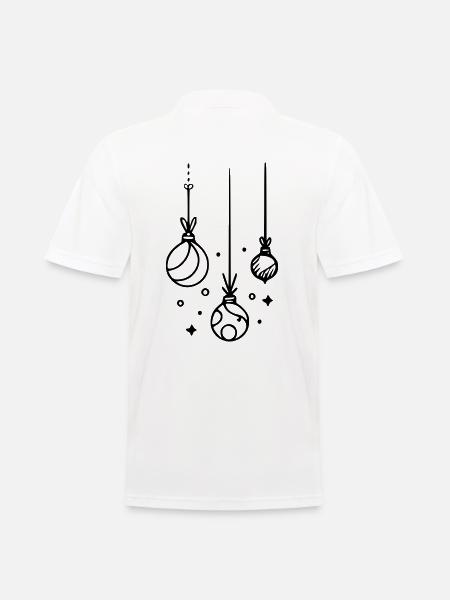 Christmas tree baubles - Men's Polo Shirt - white