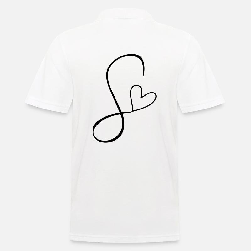 Buchstabe S Buchstabe-S Kalligrafie - Männer Poloshirt - Weiß
