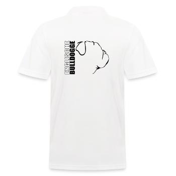 ENGLISCHE BULLDOGGE PROFIL - Männer Poloshirt - Weiß - Hinten - Kai (181cm)