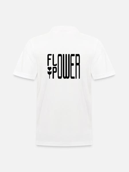 FLOWER POWER - Men's Polo Shirt - white