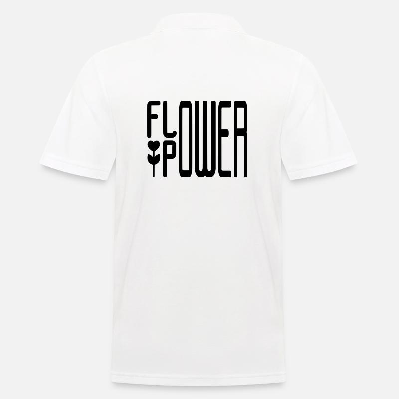 BLUMENLEISTUNG - Männer Poloshirt - Weiß