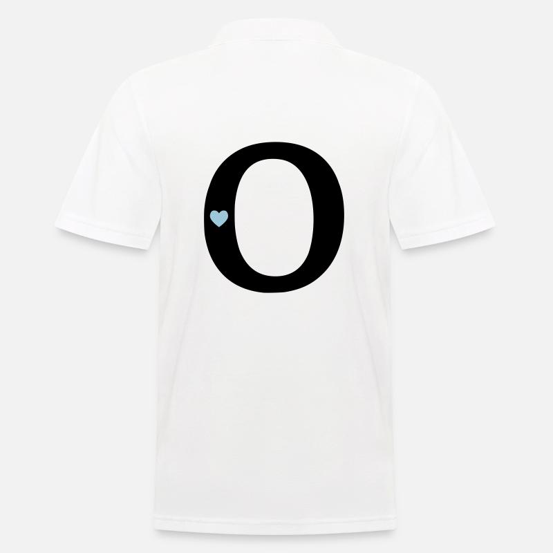 Buchstabe O Anfangsbuchstabe - Männer Poloshirt - Weiß