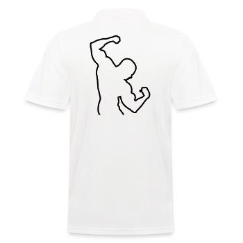 bodybuilding - Polo Homme - blanc - Dos - Kai (181cm)