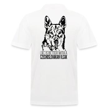 La vie tchécoslovaque de Vlcak est meilleure Dog Wilsigns - Polo Homme - blanc - Dos - Kai (181cm)