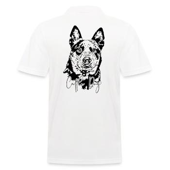 CATTLE DOG Hütehund Hunde Hund Wilsigns Hütehunde - Männer Poloshirt - Weiß - Hinten - Kai (181cm)