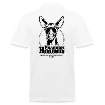 PHARAOH HOUND coolest people dogs saying Wilsigns - Men's Polo Shirt - white - Back - Kai (181cm)