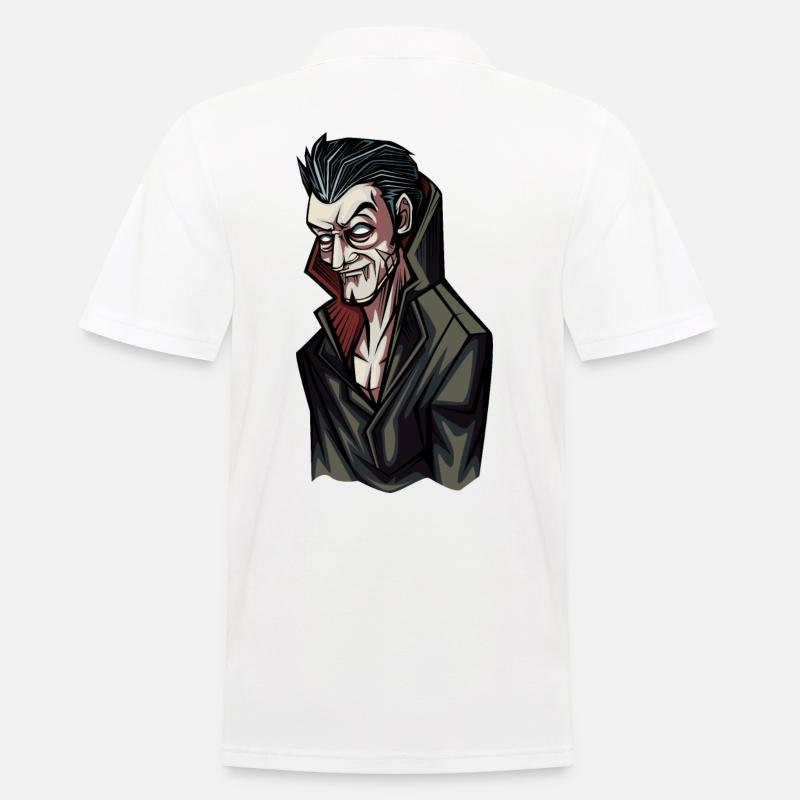 Dracula - Männer Poloshirt - Weiß