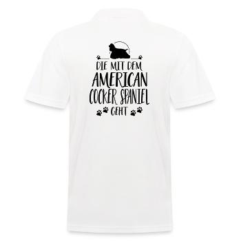 DIE MIT AMERICAN COCKER SPANIEL GEHT Wilsigns - Männer Poloshirt - Weiß - Hinten - Kai (181cm)