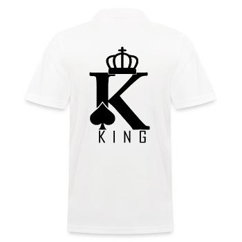 King King Queen Pärchenoutfit - Männer Poloshirt - Weiß - Hinten - Kai (181cm)