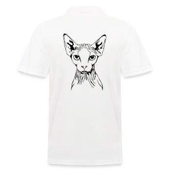 Portrait de chat SPHYNX race de chat chat Wilsigns - Polo Homme - blanc - Dos - Kai (181cm)