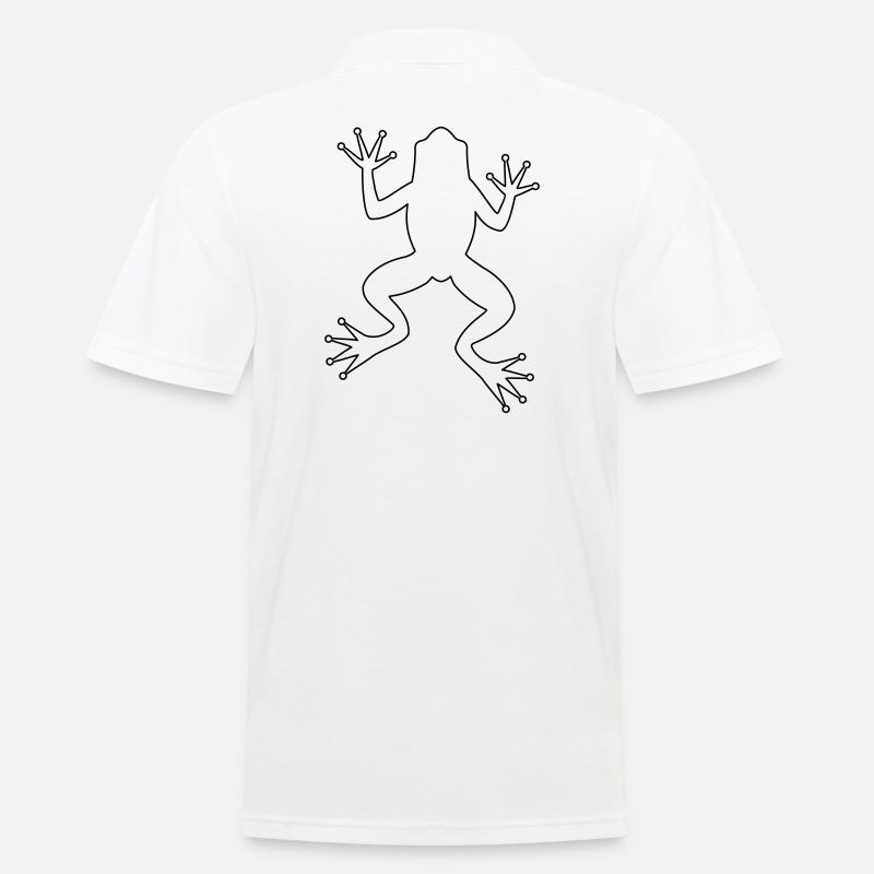 Frog toad tree frog silhouette - Men's Polo Shirt - white