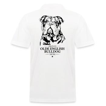 Olde English Bulldog Mom Hunde Hund OEB Wilsigns - Männer Poloshirt - Weiß - Hinten - Kai (181cm)