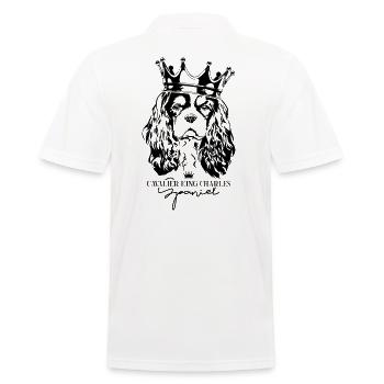 CAVALIER KING CHARLES SPANIEL Dogs Wilsign's Dog - Men's Polo Shirt - white - Back - Kai (181cm)