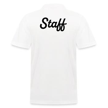 Staff 2 - Männer Poloshirt - Weiß - Hinten - Kai (181cm)
