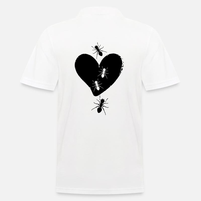 Colonie de fourmis « J’aime les fourmis » feuillant - Polo Homme - blanc