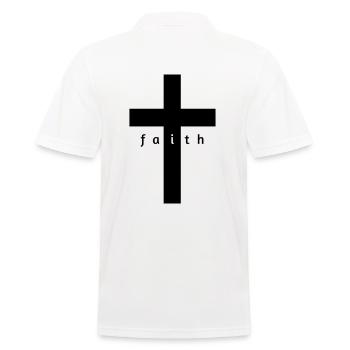 Conception de cadeaux de croyance croisée - Polo Homme - blanc - Dos - Kai (181cm)