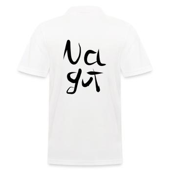Na gut - Männer Poloshirt - Weiß - Hinten - Kai (181cm)