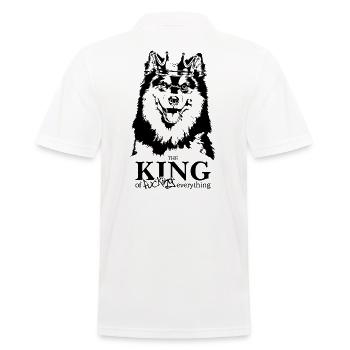 Lapphund finlandais Roi de tout Dog Wilsigns - Polo Homme - blanc - Dos - Kai (181cm)