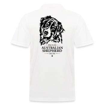 Australian Shepherd Mom Dog Dog Wilsigns - Men's Polo Shirt - white - Back - Kai (181cm)