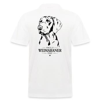Weimaraner Dad Dogs Dog Hunting Dogs Wilsigns - Men's Polo Shirt - white - Back - Kai (181cm)