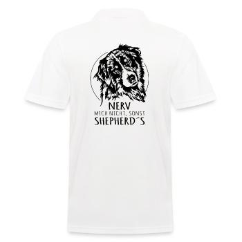 AUSTRALIAN SHEPHERD Aussie nerv mich nich Wilsigns - Männer Poloshirt - Weiß - Hinten - Kai (181cm)