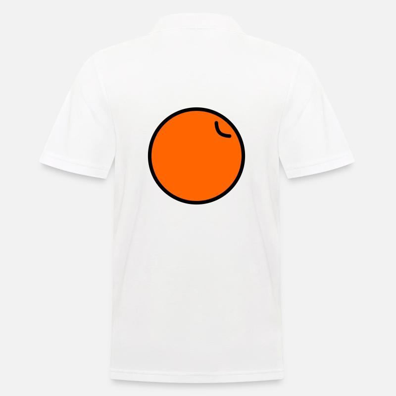 Orange - Männer Poloshirt - Weiß