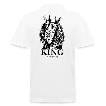 Gordon Setter King of everything Dog Wilsigns - Men's Polo Shirt - white - Back - Kai (181cm)