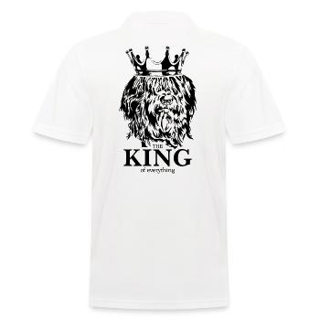 Briard King of everything Dogs Dog Wilsigns - Men's Polo Shirt - white - Back - Kai (181cm)