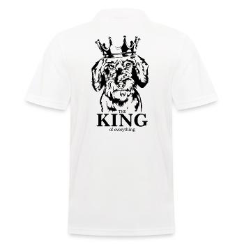 Teckel à poil dur Roi de tout Chiens Wilsigns - Polo Homme - blanc - Dos - Kai (181cm)