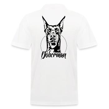 Doberman Pinscher chien Portrait chiens Wilsigns - Polo Homme - blanc - Dos - Kai (181cm)