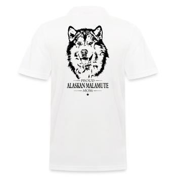 Proud Alaskan Malamute Mom Dog Dog Wilsigns - Men's Polo Shirt - white - Back - Kai (181cm)