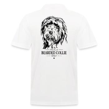 Bearded Collie Papa Chien Chien Wilsigns - Polo Homme - blanc - Dos - Kai (181cm)
