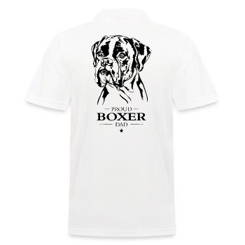 Boxer Dad Hund Hunde Hundesport Wilsigns - Männer Poloshirt - Weiß - Hinten - Kai (181cm)