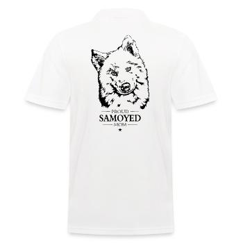 Samoyed Mom Hund Hunde Samojeden Wilsigns - Männer Poloshirt - Weiß - Hinten - Kai (181cm)