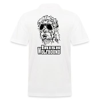 IRISH WOLFHOUND cool Sonnenbrille Hunde Hund - Männer Poloshirt - Weiß - Hinten - Kai (181cm)
