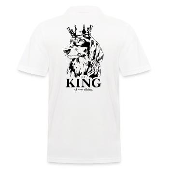 Teckel à poil long Roi de tout Chiens Disant - Polo Homme - blanc - Dos - Kai (181cm)