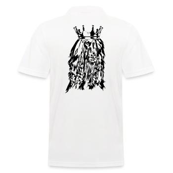 Afghan Hound Crown Afghan Dogs Wilsigns - Men's Polo Shirt - white - Back - Kai (181cm)