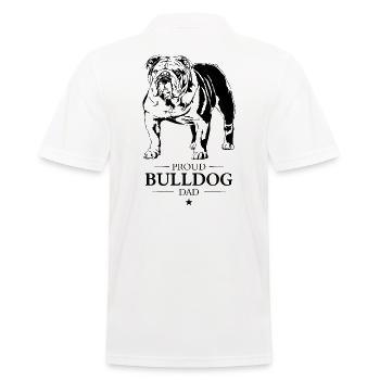 Bouledogue Papa Bouledogue anglais Chiens Wilsigns - Polo Homme - blanc - Dos - Kai (181cm)