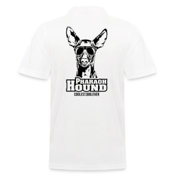 PHARAOH HOUND coolest dog ever Dog saying dogs - Men's Polo Shirt - white - Back - Kai (181cm)