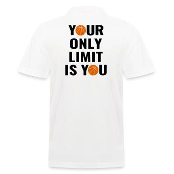 Basketball Basketballer Basketballmanschaft Spruch - Männer Poloshirt - Weiß - Hinten - Kai (181cm)