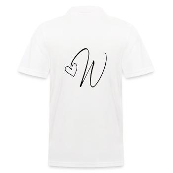Lettre W Lettre-W Calligraphie - Polo Homme - blanc - Dos - Kai (181cm)