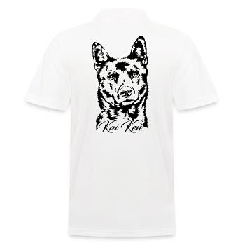 Kai Ken Portrait Hunde Hund Wilsigns - Männer Poloshirt - Weiß - Hinten - Kai (181cm)